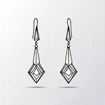 tiered diamond earrings image